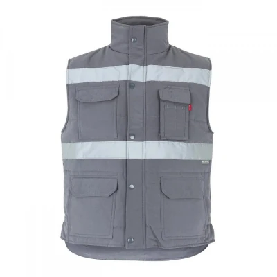 Vestă căptușită, cu benzi reflectorizante și buzun / Velilla / Veste vatuite, de iarna