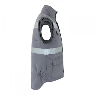 Vestă căptușită, cu benzi reflectorizante și buzun / Velilla / Veste vatuite, de iarna
