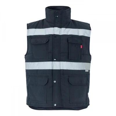 Vestă căptușită, cu benzi reflectorizante și buzun / Velilla / Veste vatuite, de iarna