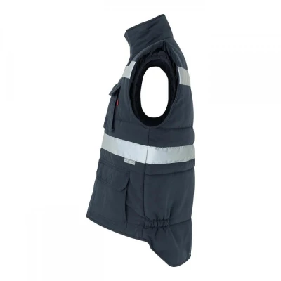 Vestă căptușită, cu benzi reflectorizante și buzun / Velilla / Veste vatuite, de iarna