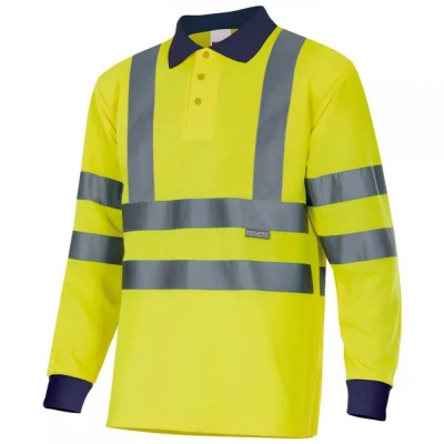 Tricou polo cu mânecă lungă, de înaltă vizibilitat / Velilla / Reflectorizanta
