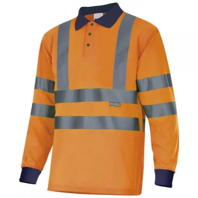 Tricou polo cu mânecă lungă, de înaltă vizibilitat / Velilla / Reflectorizanta