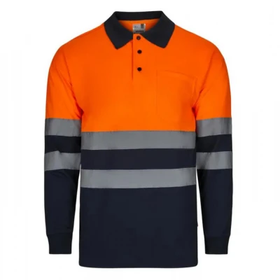 Tricou polo cu mânecă lungă, de înaltă vizibilitat / Velilla / Reflectorizanta