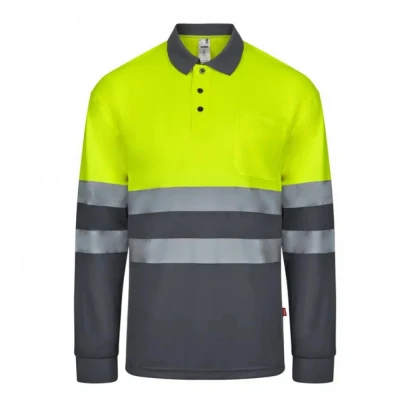 Tricou polo cu mânecă lungă, de înaltă vizibilitat / Velilla / Reflectorizanta