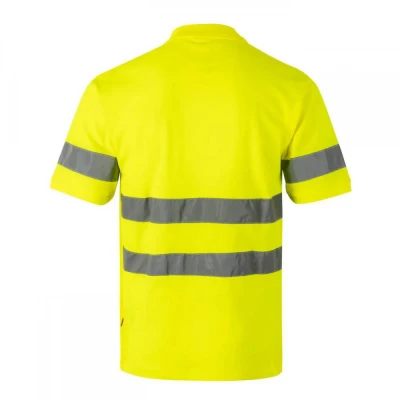 Tricou polo din bumbac, cu mânecă scurtă, de înalt / Velilla / Reflectorizanta