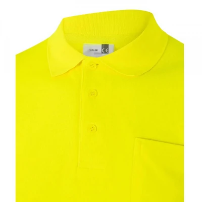 Tricou polo din bumbac, cu mânecă scurtă, de înalt / Velilla / Reflectorizanta