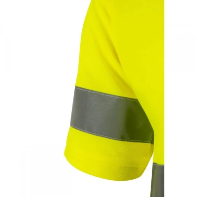 Tricou polo din bumbac, cu mânecă scurtă, de înalt / Velilla / Reflectorizanta