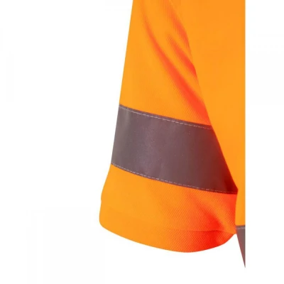 Tricou polo din bumbac, cu mânecă scurtă, de înalt / Velilla / Reflectorizanta