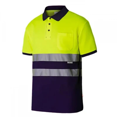 Tricou polo cu mânecă scurtă, din bumbac, de înalt / Velilla / Reflectorizanta