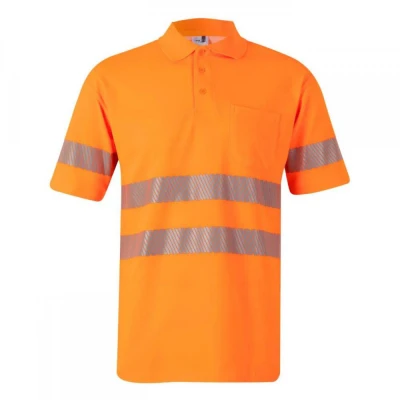 Tricou polo din bumbac, cu mânecă scurtă, de înalt / Velilla / Reflectorizanta