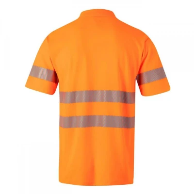 Tricou polo din bumbac, cu mânecă scurtă, de înalt / Velilla / Reflectorizanta