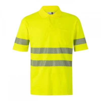 Tricou polo din bumbac, cu mânecă scurtă, de înalt / Velilla / Reflectorizanta