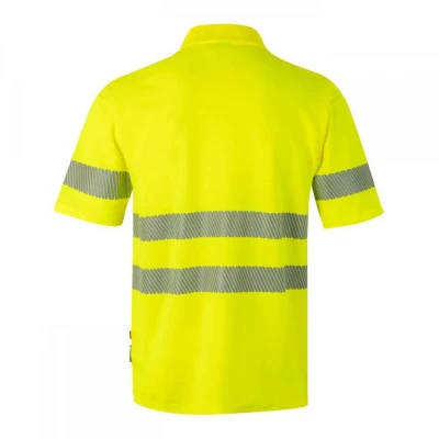 Tricou polo din bumbac, cu mânecă scurtă, de înalt / Velilla / Reflectorizanta