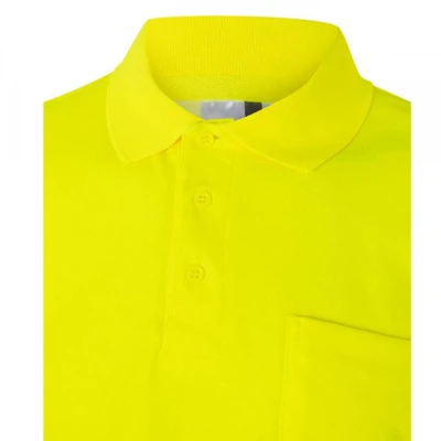 Tricou polo din bumbac, cu mânecă scurtă, de înalt / Velilla / Reflectorizanta