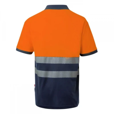 Tricou polo din bumbac, cu mânecă scurtă, de înalt / Velilla / Reflectorizanta