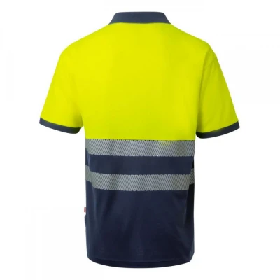 Tricou polo din bumbac, cu mânecă scurtă, de înalt / Velilla / Reflectorizanta