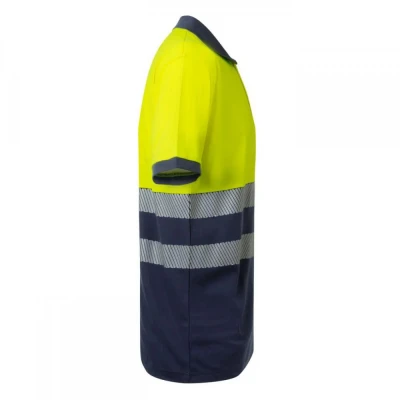 Tricou polo din bumbac, cu mânecă scurtă, de înalt / Velilla / Reflectorizanta