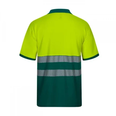 Tricou polo din bumbac, cu mânecă scurtă, de înalt / Velilla / Reflectorizanta