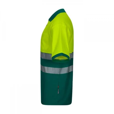 Tricou polo din bumbac, cu mânecă scurtă, de înalt / Velilla / Reflectorizanta
