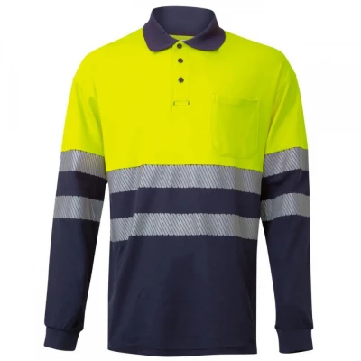 Tricou polo din polibumbac, cu mânecă lungă,  de î / Velilla / Reflectorizanta