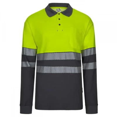 Tricou polo din polibumbac, cu mânecă lungă,  de î / Velilla / Reflectorizanta