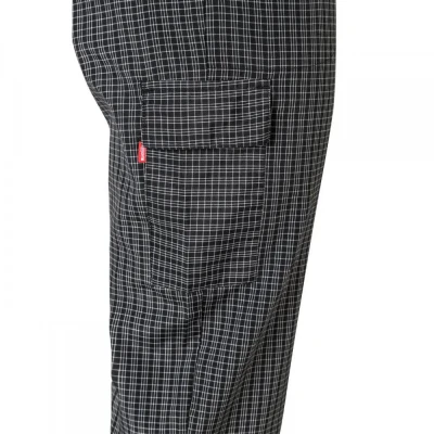Pantaloni bucătar, în carouri, cu buzunare multipl / Velilla / Imbracaminte bucatari