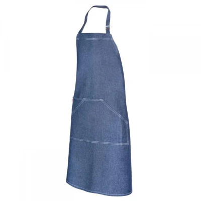 Şorţ cu pieptar, din material denim 404207 / Velilla / HoReCa