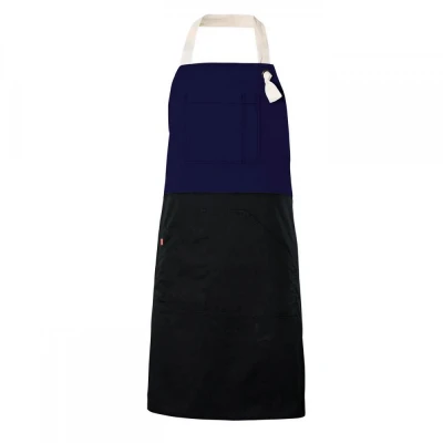 Șorț bicolor cu pieptar, diverse culori 404210B / Velilla / HoReCa