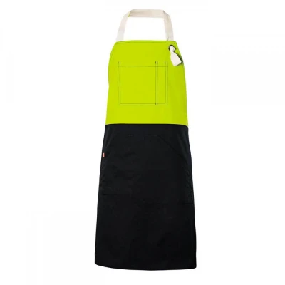 Șorț bicolor cu pieptar, diverse culori 404210B / Velilla / HoReCa