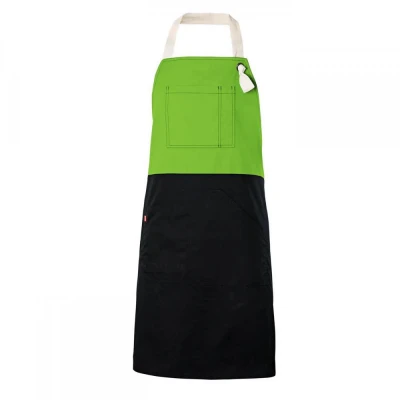 Șorț bicolor cu pieptar, diverse culori 404210B / Velilla / HoReCa