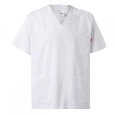 Cămașă scrub cu mânecă scurtă, 100% bumbac, pentru / Velilla / Sanitara, Asistenti medicali, Curatenie