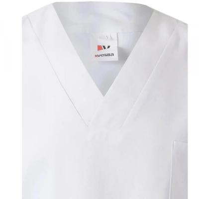 Cămașă scrub cu mânecă scurtă, 100% bumbac, pentru / Velilla / Sanitara, Asistenti medicali, Curatenie