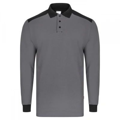 Tricou polo cu mânecă lungă, în două tonuri 105529 / Velilla / Tricouri cu maneca lunga