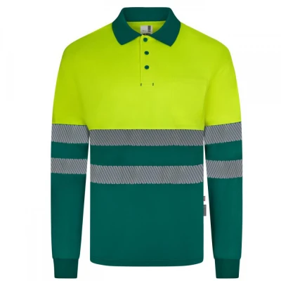 Tricou polo reflectorizant, cu mânecă lungă, de în / Velilla / Reflectorizanta