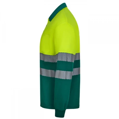 Tricou polo reflectorizant, cu mânecă lungă, de în / Velilla / Reflectorizanta