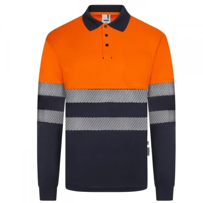 Tricou polo reflectorizant, cu mânecă lungă, de în / Velilla / Reflectorizanta