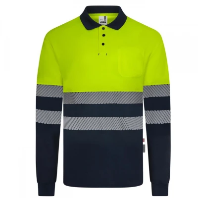 Tricou polo reflectorizant, cu mânecă lungă, de în / Velilla / Reflectorizanta