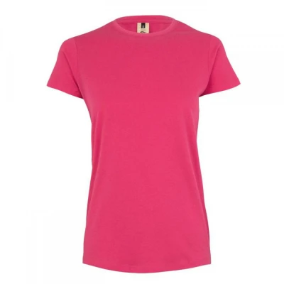 Tricou CORAL cu mânecă scurtă, pentru femei, simpl / Mukua / Tricouri la baza gatului