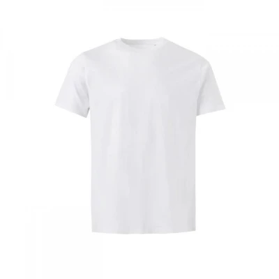 Tricou LAKE cu mânecă scurtă, unisex, simplu, alb / Mukua / Tricouri la baza gatului