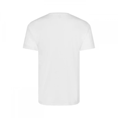Tricou DERBY cu mânecă scurtă, unisex, alb / Mukua / Tricouri la baza gatului