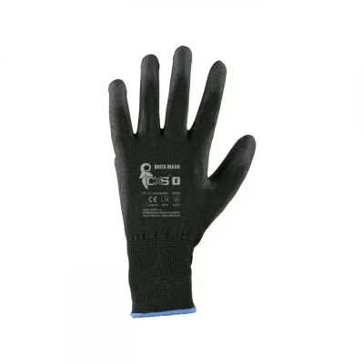 Mănuși de protecție CXS BRITA BLACK, imersate în p / CXS / Textile impregnate in poliuretan