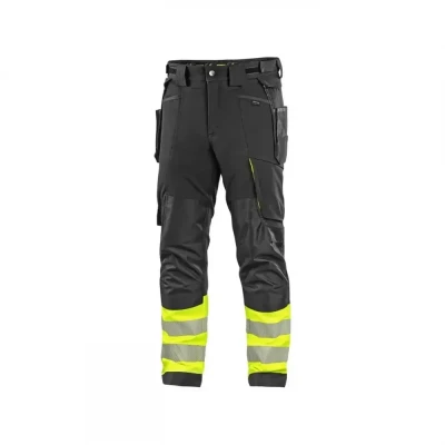Pantaloni CXS NAOS HV, pentru bărbați, negru-galbe / CXS / Reflectorizanta