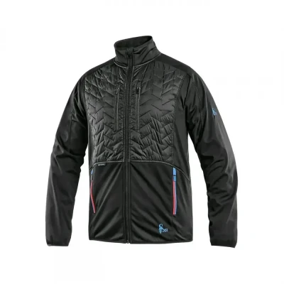 Jachetă CXS LEONIS, pentru bărbați, negru cu acces / CXS / Hanorace, Fleece, Fashion