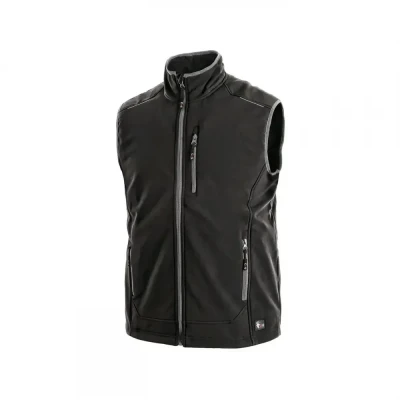 Vestă softshell CXS TOPEKA, pentru bărbați, negru / CXS / Veste vatuite, de iarna