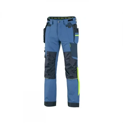 Pantaloni CXS NAOS, pentru bărbați, albastru-albas / CXS / Pantaloni salopeta talie