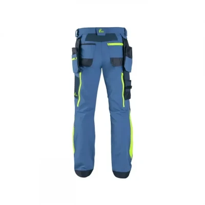 Pantaloni CXS NAOS, pentru bărbați, albastru-albas / CXS / Pantaloni salopeta talie
