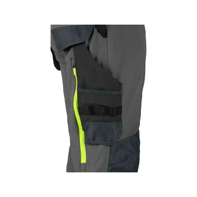 Pantaloni CXS NAOS, pentru bărbați, gri-negru, cu  / CXS / Pantaloni salopeta talie