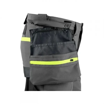 Pantaloni CXS NAOS, pentru bărbați, gri-negru, cu  / CXS / Pantaloni salopeta talie