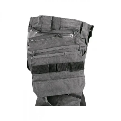 Pantaloni CXS LEONIS, pentru bărbați, gri cu acces / CXS / Pantaloni salopeta talie