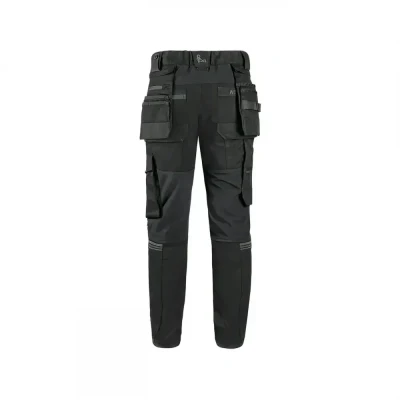Pantaloni CXS LEONIS, pentru bărbați, negru cu acc / CXS / Pantaloni salopeta talie